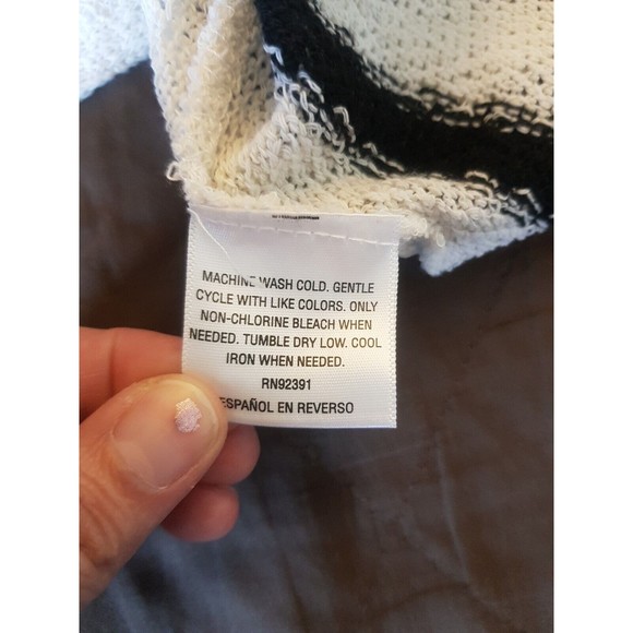 Bar III Womens Tunic Top Knit Striped Long Sleeve High Low Light Size Small - Picture 9 of 12